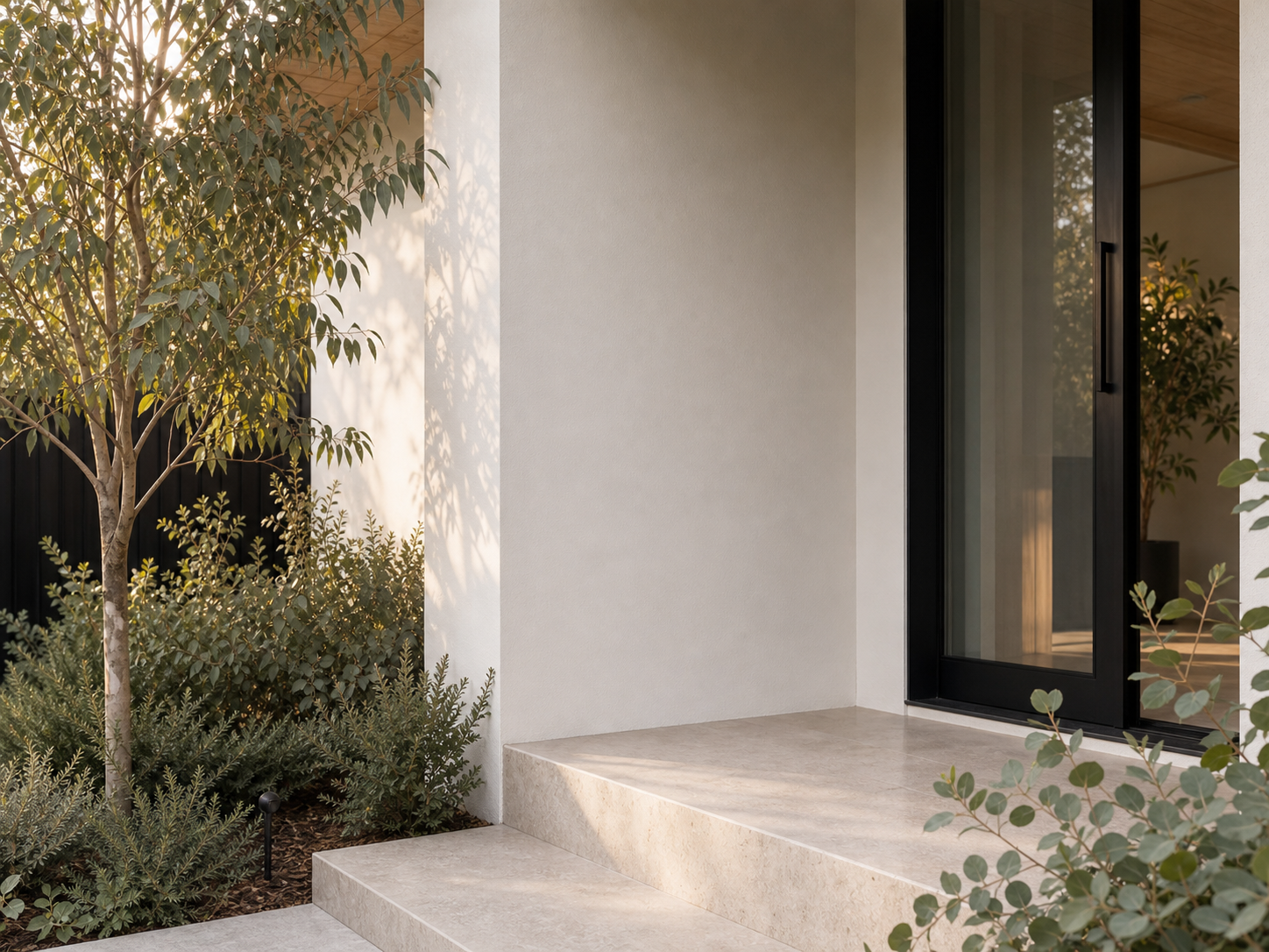 Modern home entry and garden for Cyberidge consultation